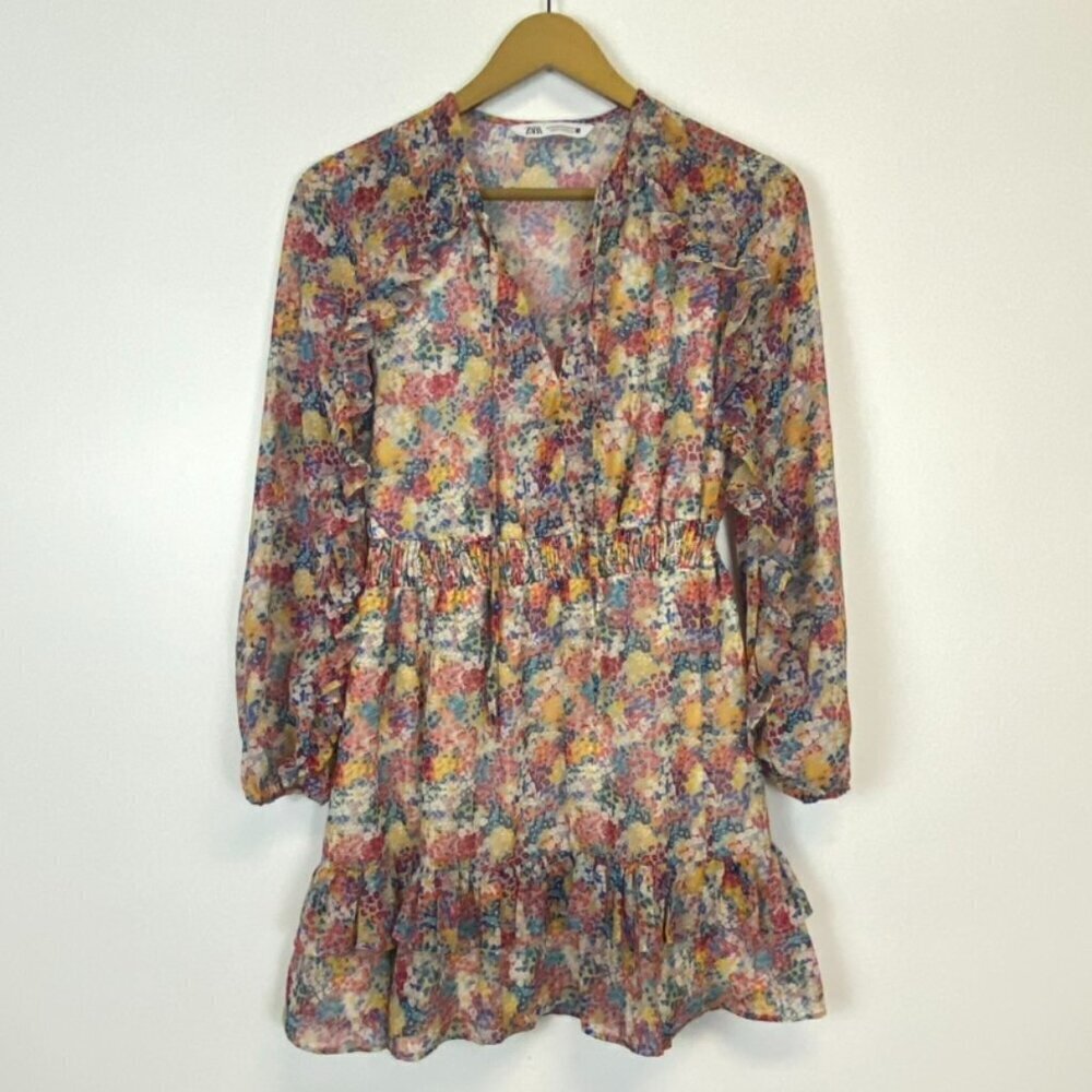 Zara Floral Ruffle Dress